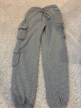 Gray Cargo Pocket Sweatpants